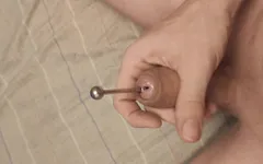 The needle goes into the urethra