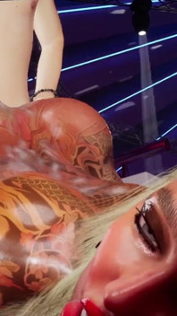 Bimbo Mega Fake Tits Fuked Hard in Disco