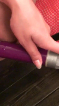 Amber Grecov dresses as a nurse and fucks her anus pushing the toys deeper and deeper