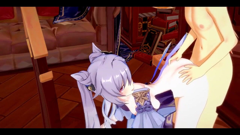 HentaiTubes: Hentai Impak Genshin - Aether x Ganyu Handjoob dan dikongkek - lucah...