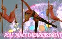 Michellexm: Pole dance nua envergonhada pelada feminina