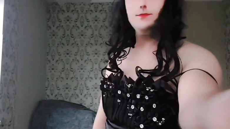 Kitty_Cross: Fofa ladyboy bebê enfrenta corpo branco quente dançarina transsexual modelo...