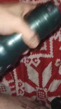 L'arrapante fleshlight scopa un sex toy e una grande sborrata