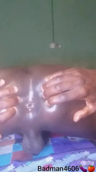 Black Ebony Gay Man Finger His Asshole