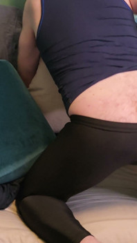 Me in Tight Nylon Pants Teasing My Ass