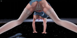 MikuMotion: [एमएमडी] चॉकलेट क्रीम अधोवस्त्र पोशाक; White Stockings; हाई हील्स; स्ट्रिपटीज़