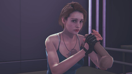 Waifu club 3D: Jill Valentine ti honí výstřik na obličej