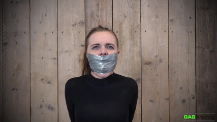 Gag Attack: Roxy - PVC tape gagged