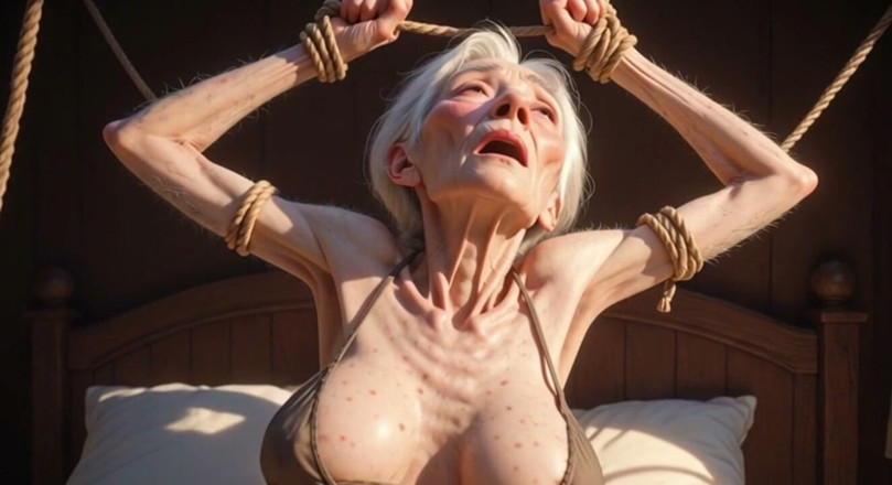 YOUR BEST FANTASY: Old Granny Rope Bondage - Tight Pussy Needs to Be Filled