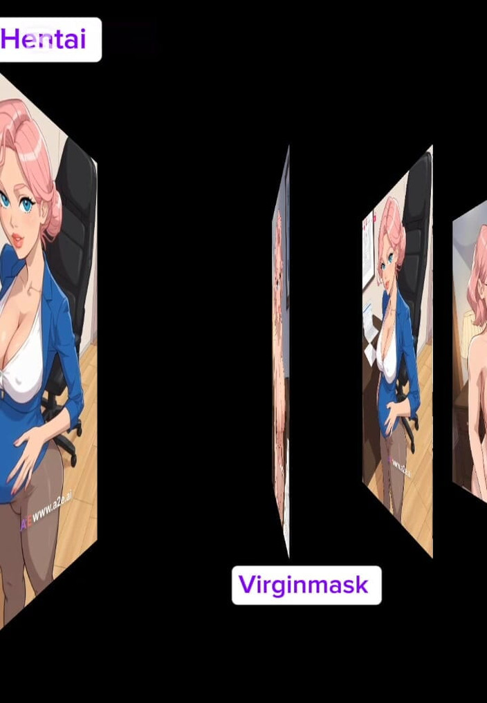 Virgin masks: Thư ký đĩ hentai mang thai: bộ ngực to lộ ra...