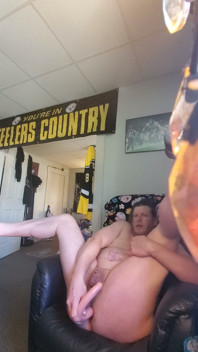 Lee Przybylowicz Hiding His Pathetic Little Sissy Clitty Behind a Water Bottle