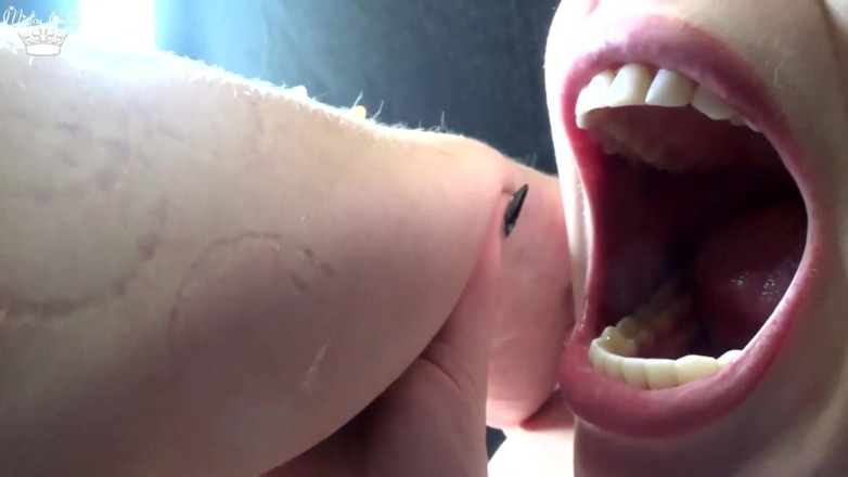 Goddess Misha Goldy: Hard Biting of Male Fingers and Arm Film 3 Mouth and...