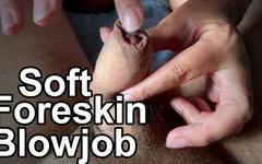 Sucking Soft To Hard Uncut Dick, Foreskin Play. Stepmom Likes To Blow Stepsons Small Cock And Taking His Cum In Her Mou