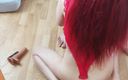 Denisa: Redhead Double Penetration with Dildo