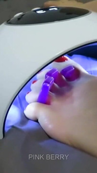 Red Toe Nail Polish Application