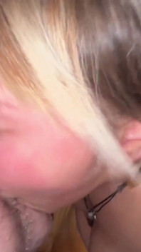 POV-würgen, schlampiger blowjob &eine große ladung sperma