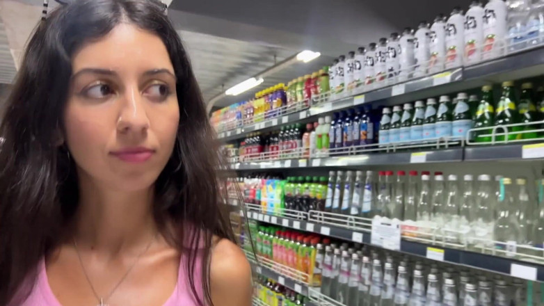 Dis Diger: Cumwalk in Public Supermarket - Facial Fetish Outdoor Blowjob