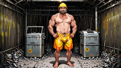 Erotic Man: Personnages ai avec des muscles nus