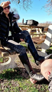 Boot Worship in a Park