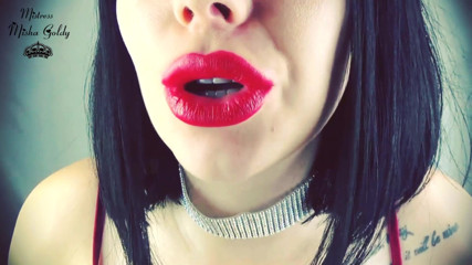Goddess Misha Goldy: Red lipstick feminization & sissification!
