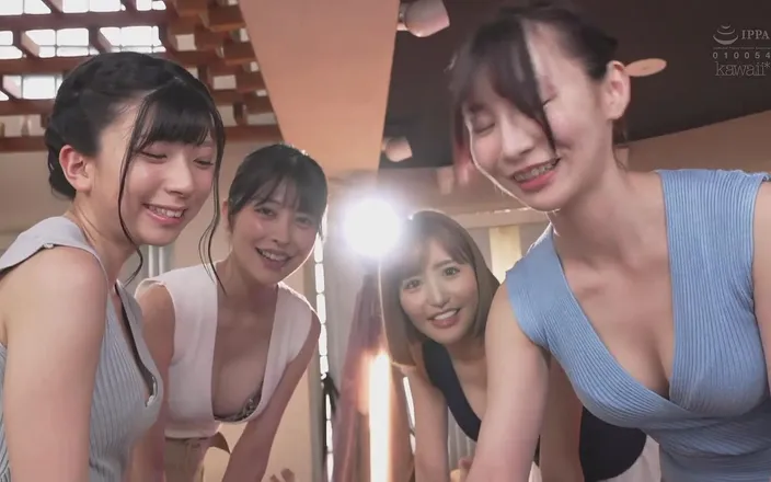Hottie Paradise: Teased and Jerked off by Four Ladies. Panty Shots, Thigh...