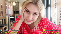 KissCat: McDonalds öffentlicher doggy & blowjob mit sperma auf titten in der toilette