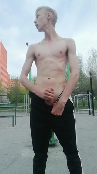 Dick Boys Studio: Hot jerk off on sports ground