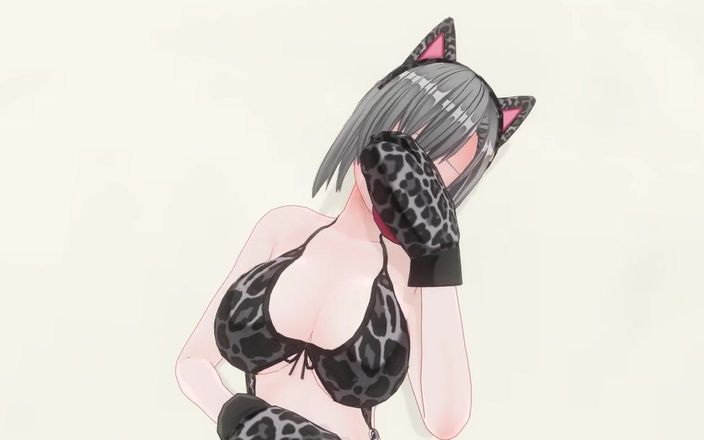 H3DC: 3D Hentai Neko Girl má nádherný orgasmus a dělá Ahegao