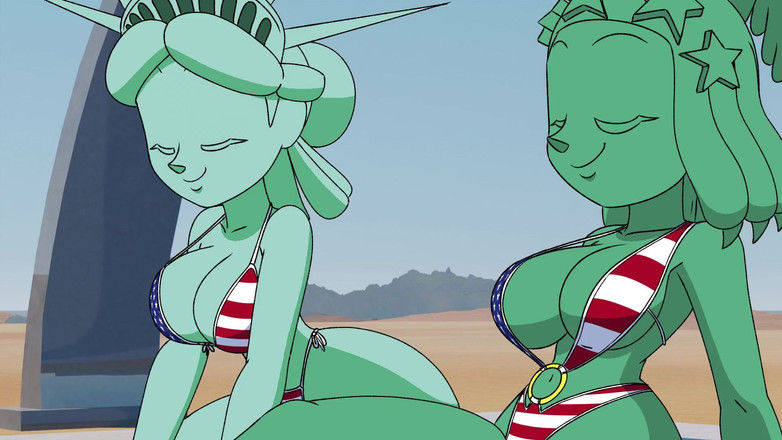 PixelAftDark: 4 de julio por Estatua de la Libertad animación hentai
