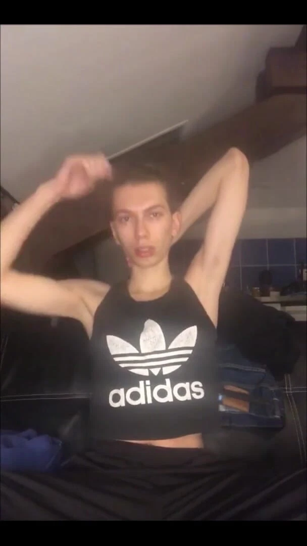 iamtonyrey: French Young Twink Jerk off While Sniffing His Sneakers Till...