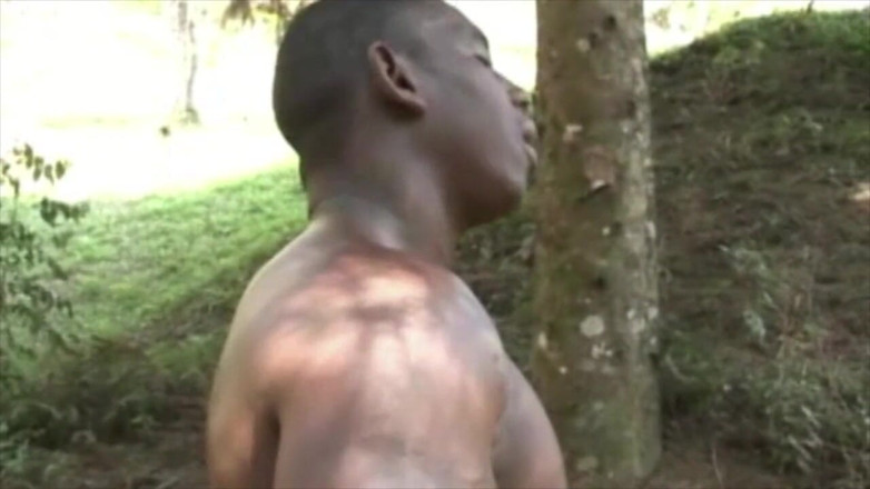 Latino Fucker: Latino muscle fucked by ebony in forest