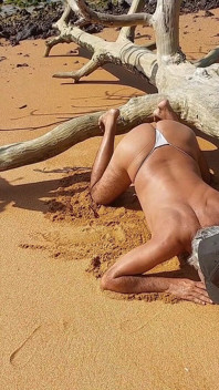 Ladysilva, mein großer arsch am strand