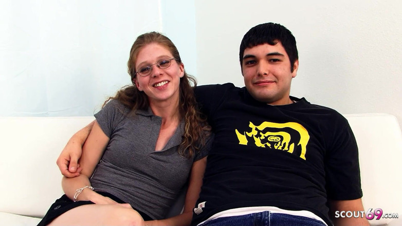 Full porn collection: Teen Jenny with glasses gets fucked by a big black...