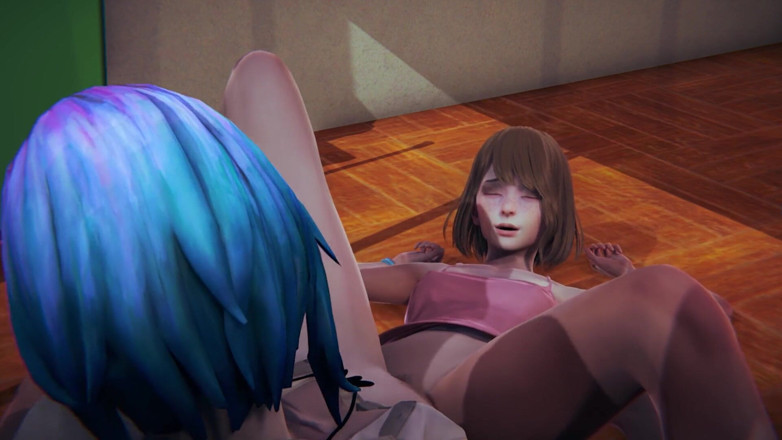 Waifu club 3D: Max und Chloe beim tribbing und kommen zusammen