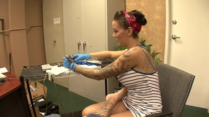 Wonderfull Bigboobs: Big Tits Job - Big boobed tattooed babe sucks and fucks...