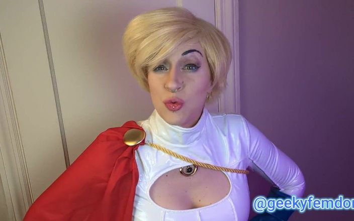 Geeky Femdom: Цицьки Powegirl контролюють сімпси