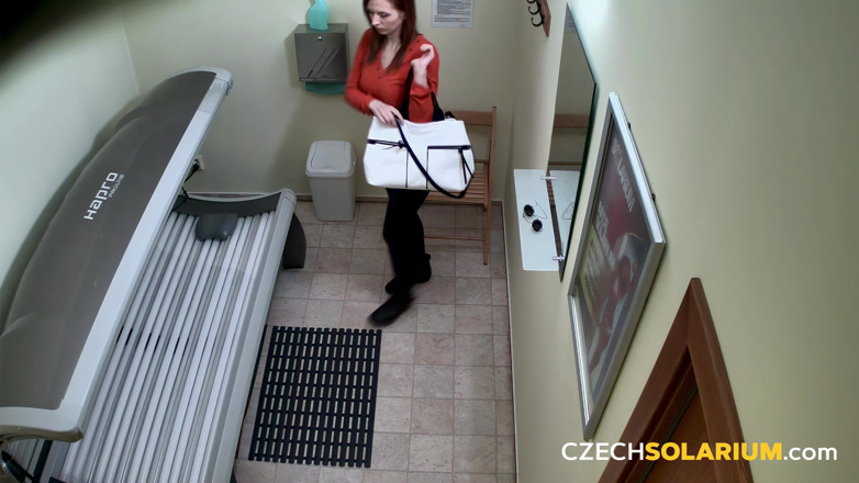 Czech Solarium: Czech Solarium 225: Brunette's Wild Solarium Adventure