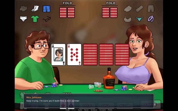 Dirty GamesXxX: Summertime saga: chơi poker thoát y với máy bay bà...