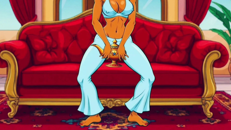 Octopussy Lovers Club: Versaute prinzessin und ein lustvoller geist reiben eine lampe