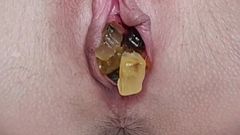 Sweet Gummies Stuffing in My Pussy