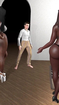 Deux Déesses MILF Noires Baisent En Sandwich Avec Une Petite Bite Blanche