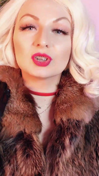 FUR FETISH video: beautiful Mistress tease and seduce. ASMR and JOI. Arya Grander.