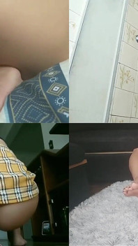 Naughty Young Woman Fooling Around When Her Parents Leave the House.