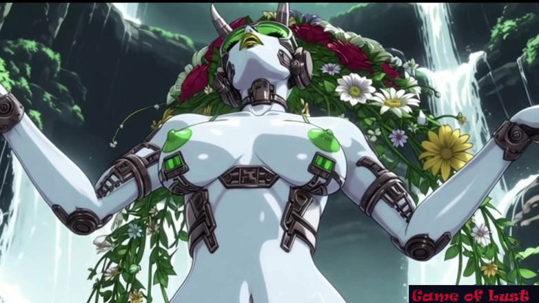 Game of Lust 3D: Gol prsatá anime dívka vodopád fantasy nahá