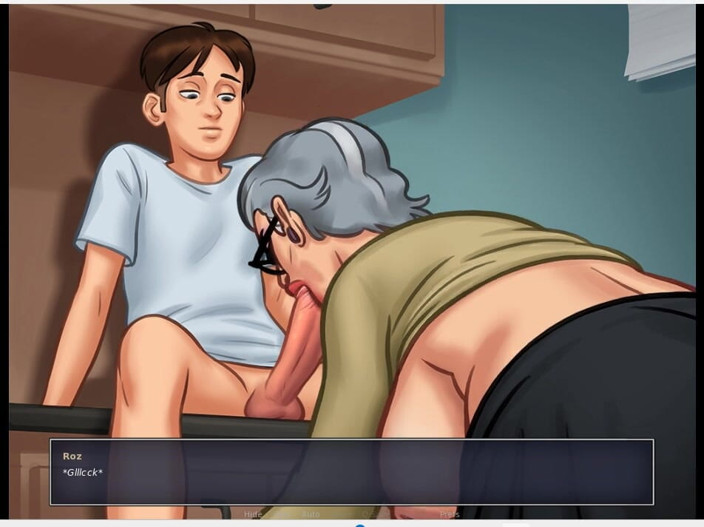 XXX Games Bunk: Summertime saga gameplay scena di sesso GILF e pompino gloryhole