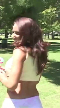 Latina Walks in Front of Him on the Stairs Without Panties and He Gets Horny