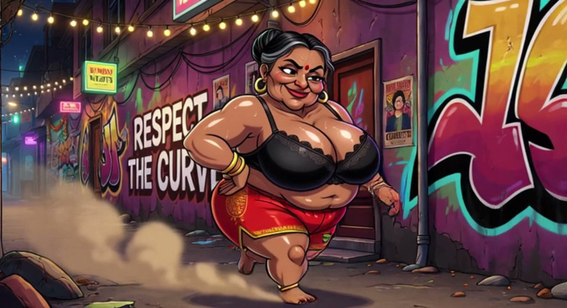 AI Porn: Curvy Big Tits Indian Animation
