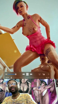 Tight Pussy Judy Gets Dildo’d by Panam’s Mouth as She Rides a Hard Thicc Dildo