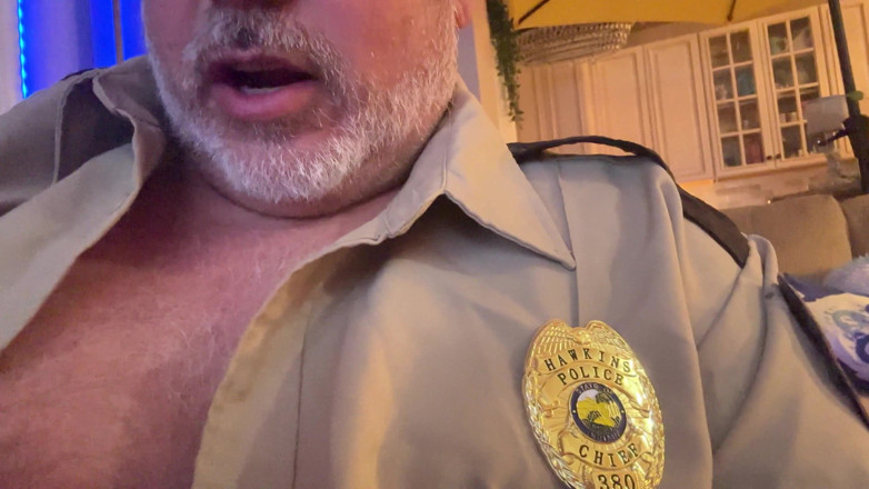 Hand-Free-Daddy-Chub: Hawkins Indiana Police Officer Trapped in the Upside Down World