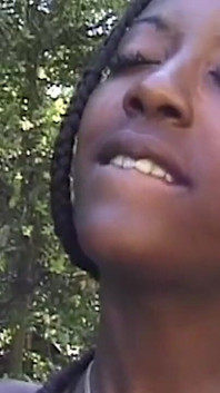 Horny Ebony Lesbians Share Toys and Tongues Outdoors